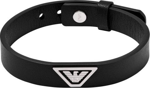 Immagine prodotto Emporio Armani Bracciale con logo dell'aquila (24.70 cm, Acciaio inossidabile, Cuoio)