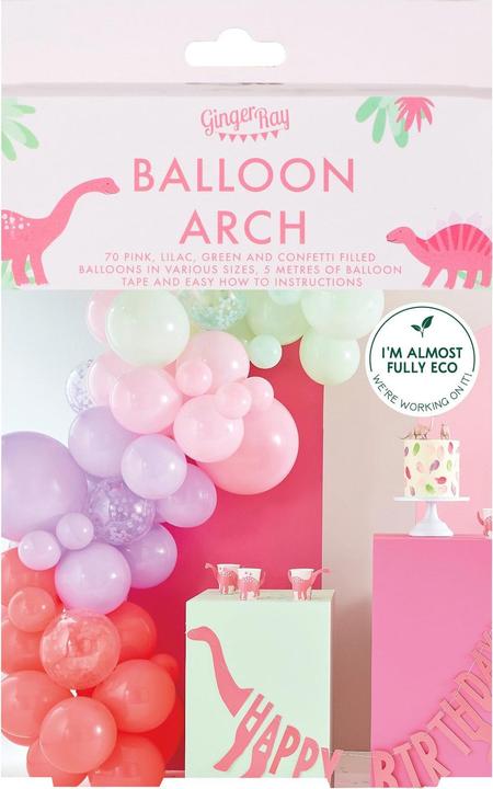 Image du produit Ginger Ray Guirlande de ballons Party Like a Dinosaur DIY Party Deko 75 ballons incl. 5m de ruban pour ballons (75 x)