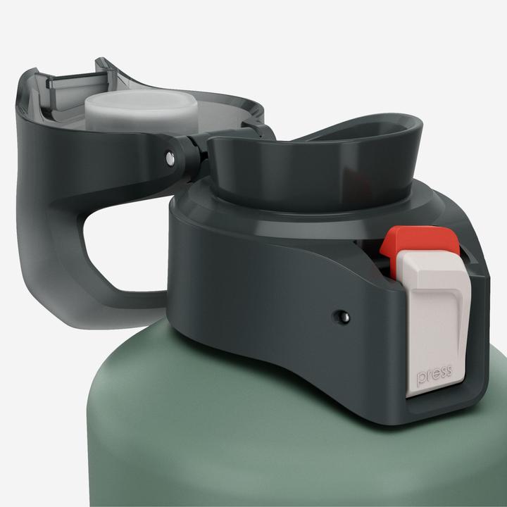 Image du produit Quechua Gourde 500 alu 1L avec bouchon ouverture rapide pour la randonnée - Vert (1 l)