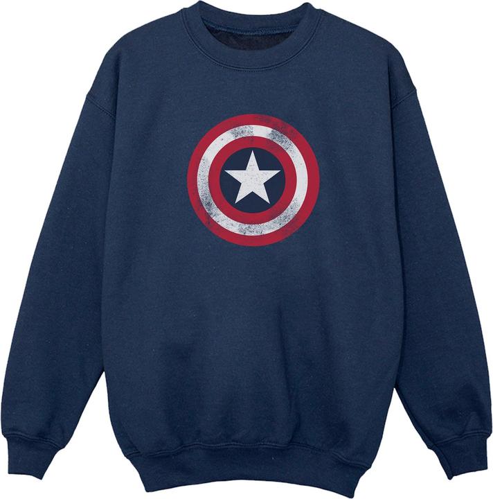 Actual product image Boys Captain America Distressed Shield Sweatshirt (152, 158)