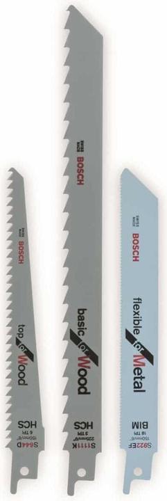 Bosch Zubehör Säbelsägeblatt-Set S 922 EF, S 644 D, S 1111 K