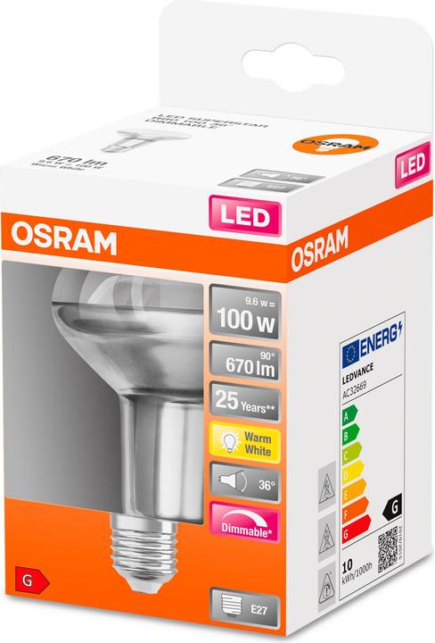 Immagine prodotto Osram Superstar R80 (E27, 9.60 W, 670 lm, 1 x, G)
