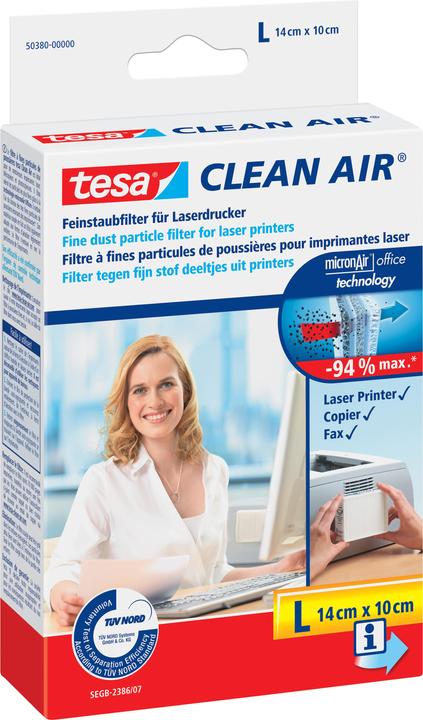 Produktbild tesa CLEAN AIR Feinstaubfilter L für Laserdrucker