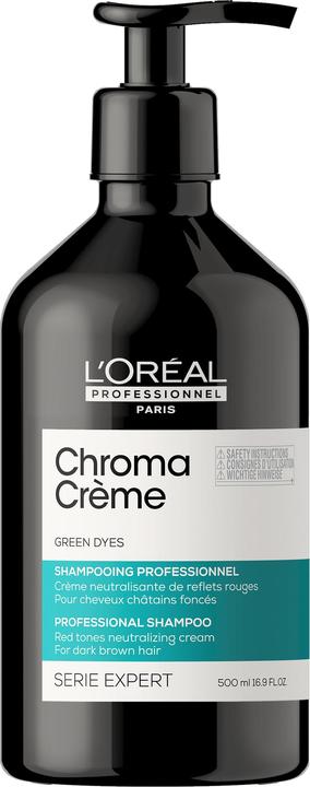 L'Oréal Professionnel Expert Chroma Creme Shampoo Grün 500 ml (500 ml, Flüssiges Shampoo)