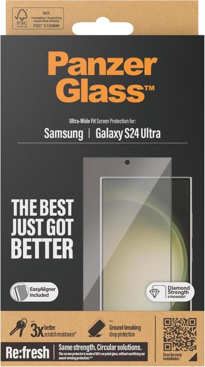 Actual product image PanzerGlass Ultra-Wide Fit (1 Piece, Samsung Galaxy S24 Ultra)