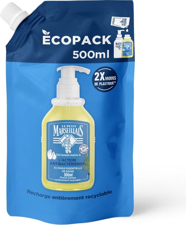 Le Petit Marseillais Flüssigseife Antibakteriell 500 ml Refill (Flüssigseife, 500 ml)