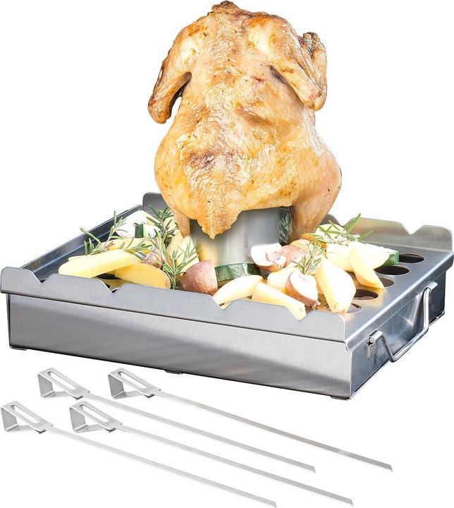 Actual product image Rosenstein & Söhne Stainless steel 5in1 grill attachment