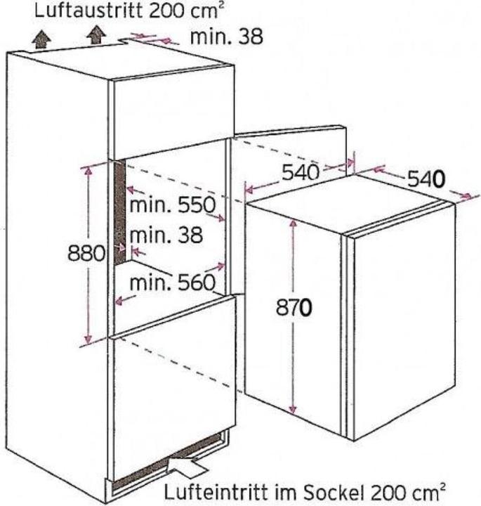 Produktbild PKM Einbau-Kühlschrank KS 120.4 EB (118 l)