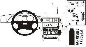 Actual product image Brodit 853049 Car mount Audi A3