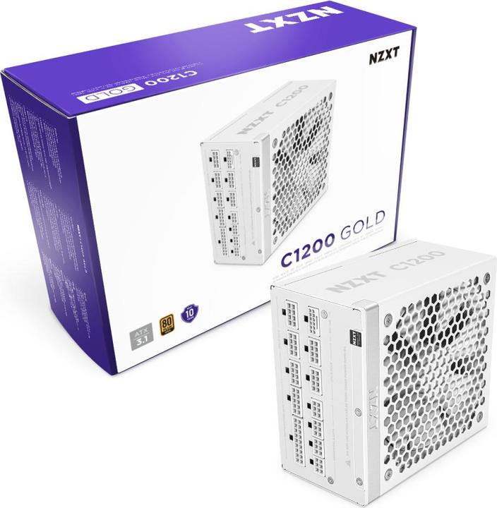 Image du produit NZXT C1200 Gold ATX 3.1 blanc | Alimentation PC 1200W (1200 W)