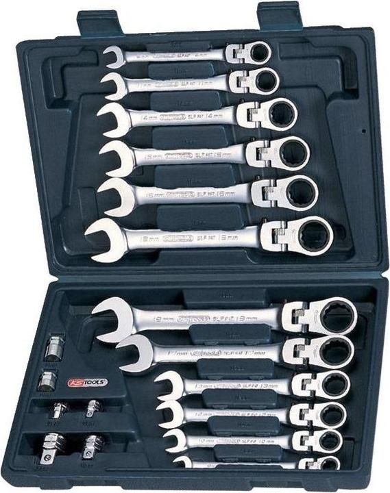 Produktbild KS Tools GEARplus® Gelenk-Ratschenringmaulschlüssel-Satz 50 (19 mm)
