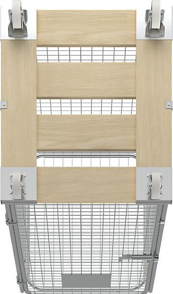 Produktbild kaiserkraft Antidiebstahlbehälter mit Holz-Rollplatte (500 kg)