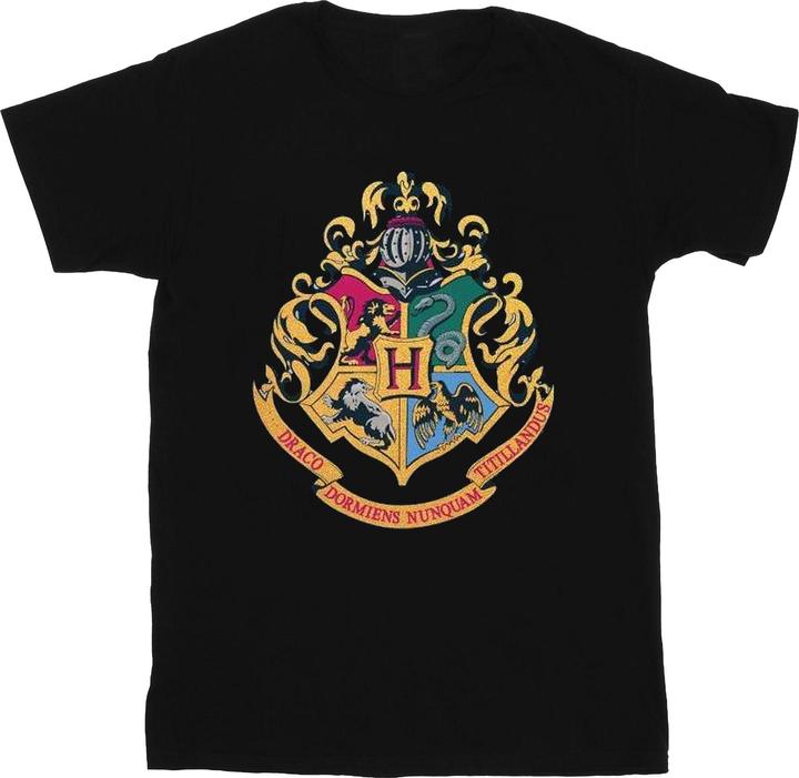 Actual product image Boys Hogwarts Crest Gold Ink T-Shirt (152, 158)