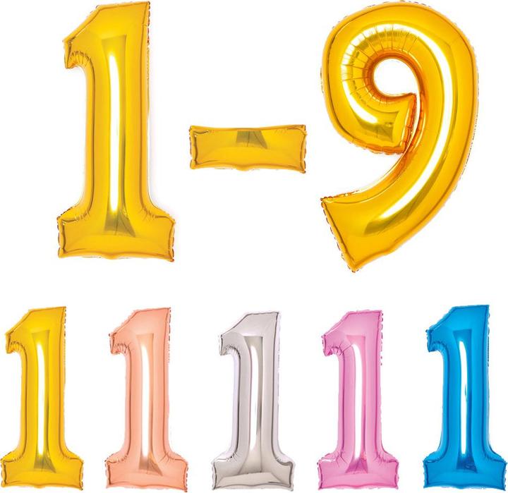 Actual product image Amscan Foil balloon silver, 66cm, number 6