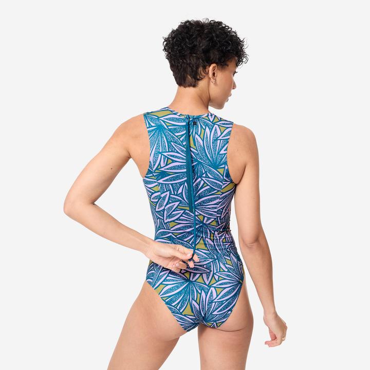 Image du produit Olaian Maillot de bain de surf 1 pièce Femme - Carla bleu et violet (42)