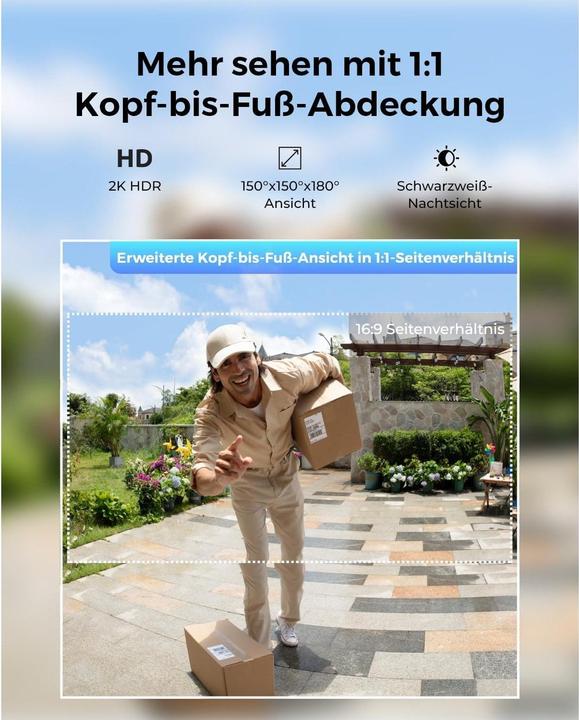 Image du produit Reolink D340B 2K+ WiFi Video Doorbell (WiFi)