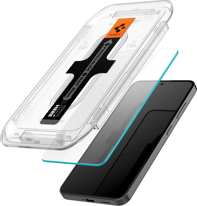 Actual product image Spigen Glas.TR Sam S24 S921 "EZ FIT" 2szt. szkło hartowane AGL07440 (2 Piece, Samsung Galaxy S24)
