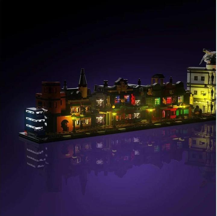 Actual product image Light my bricks LMB 2.0 LEGO® 76444# Harry Potter Diagon Alley Wizarding Shops Light Kit