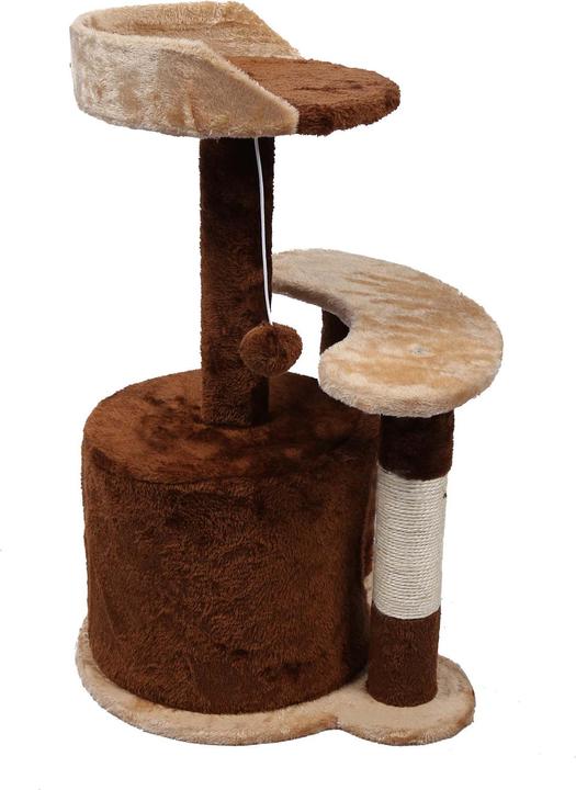 Produktbild Wiltec Kratzbaum 67cm Braun/Beige Katzen Kletterbaum Katzenkratzbaum Katzenbaum (67 cm, Braun/Beige)