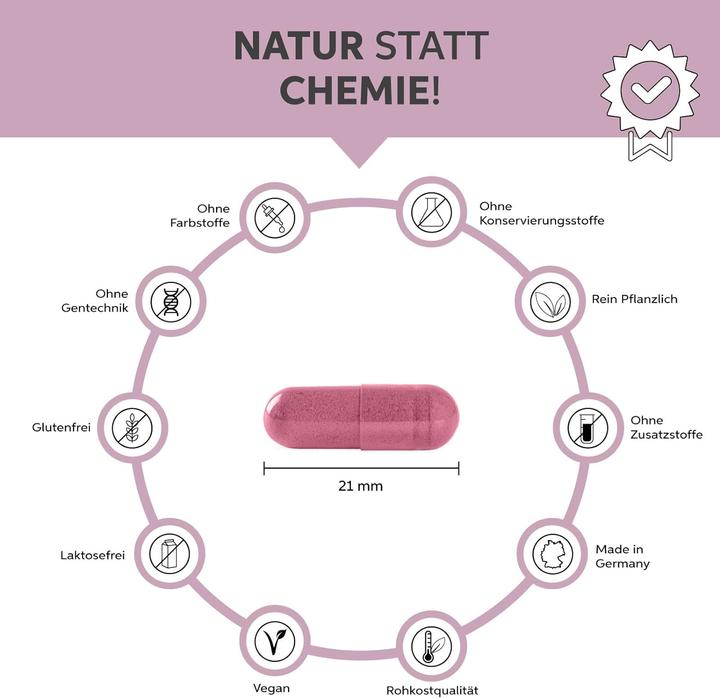 Immagine prodotto Eltabia Capsule di acai biologiche in qualità di cibo crudo liofilizzato | dose elevata di 860 mg al giorno (100 Pezzo/i, Pillole)