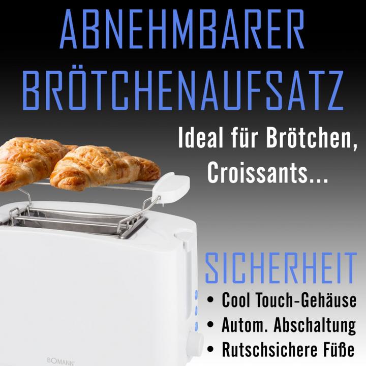 Produktbild Bomann TA 6065 CB Toaster weiss