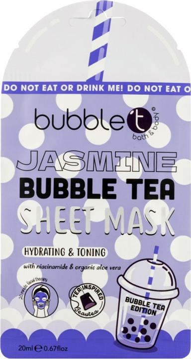 Bubble T Face sheet mask in Jasmine with Aloe Vera & Niacinamide 20ml (20 ml)