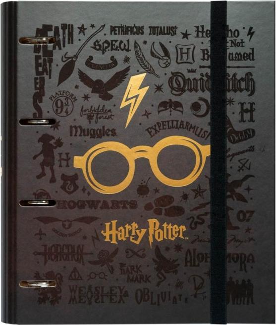 Actual product image Grupo Erik Harry Potter - Classeur Premium à 4 anneaux avec élastique Lunettes d'Harry (32 x 26 cm, 1 Piece)