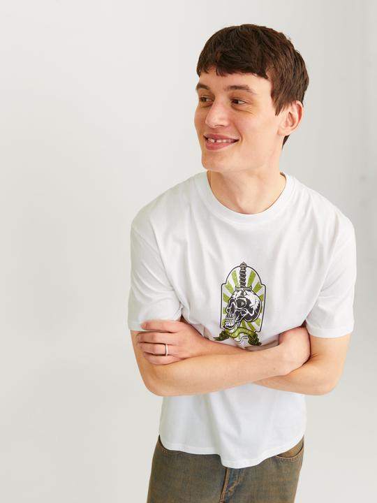 Actual product image Jack & Jones Jorseven Skull Tee Ss Crew Neck Sn (XS)