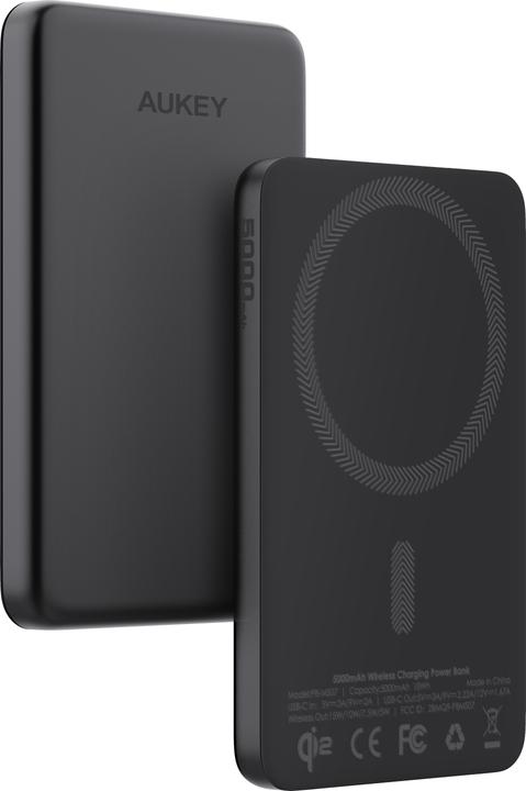 Actual product image Aukey MAG FUSION SLIM - Powerbank (5000 mAh, 18 W, 18 Wh)