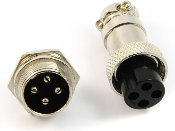 Produktbild Purecrea GX16-4P Stecker mit Einbaustecker 16mm