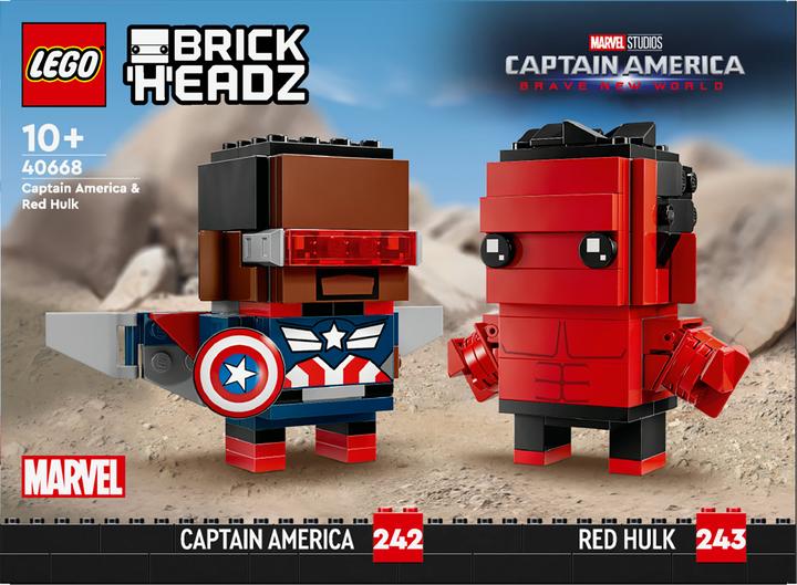 Immagine prodotto LEGO BrickHeadz Super Heroes Captain America & Red Hulk (40668, LEGO Brickheadz)