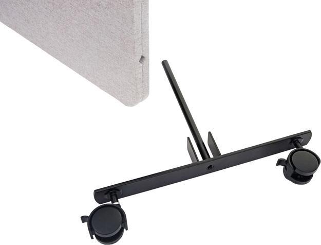 Produktbild Mendler Akustik-Trennwand, Büro-Sichtschutz Raumteiler Pinnwand, doppelwandig rollbar Stoff/Textil - 127x80c