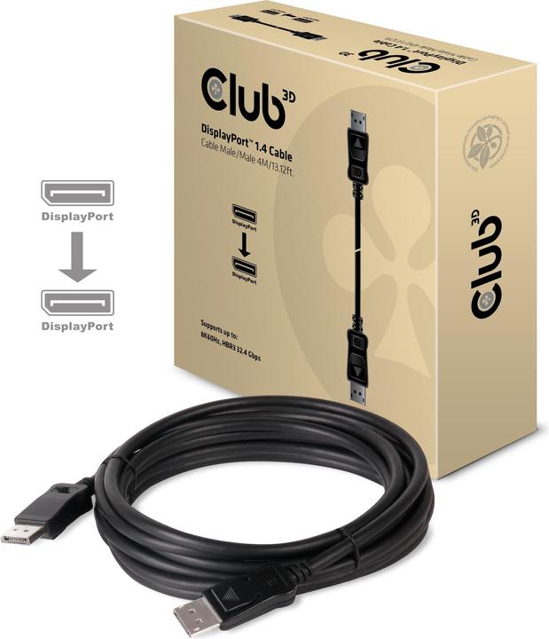Image du produit Club 3D DisplayPort 1.4 HBR3 (4 m, DisplayPort)