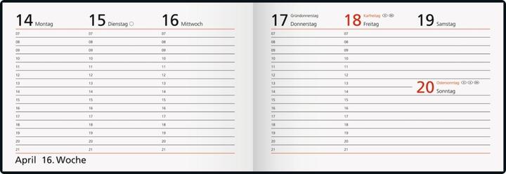 Nährwerte und Zutaten Rido Taschenkalender Septimus 15,2x10,2cm 1 Woche/2 Seiten Kunststoff dunkelblau 2025 (15 x 10 cm)