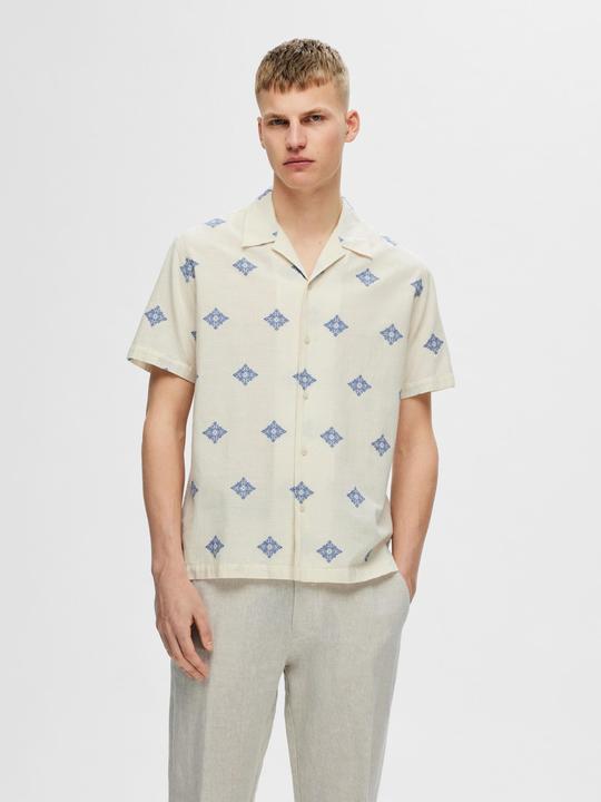 Image du produit Selected Homme Chemise à manches courtes en coton imprimé (S)