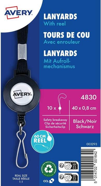 Actual product image Avery Textile strap with roll-up mechanism