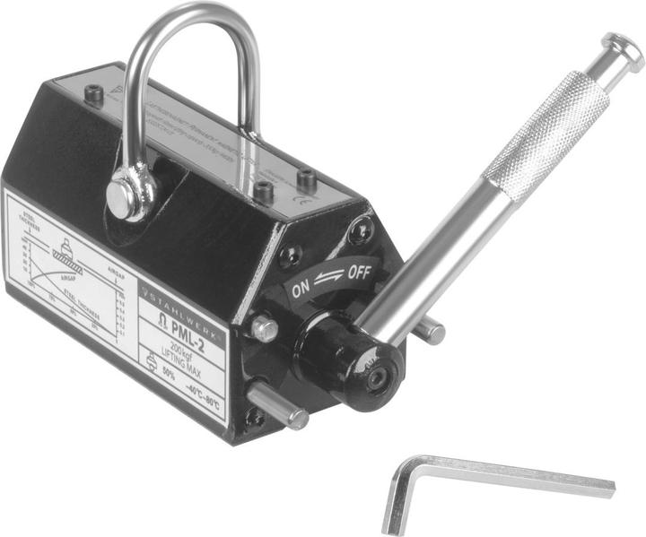Stahlwerk Lasthebemagnet mit 200 kg 440 lbs Tragkraft 700 kg 1543 lbs Zugkraft (1 x)