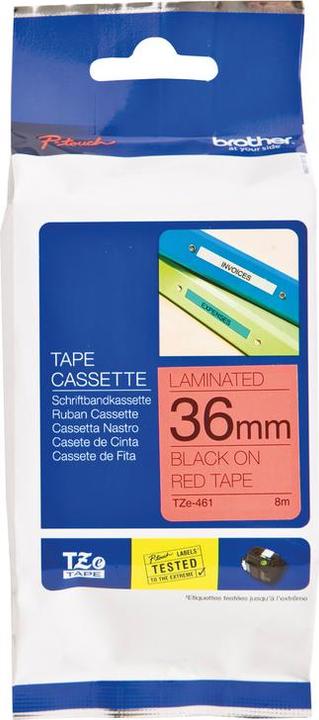 Actual product image Brother P-touch ribbon TZe-461, TZ ribbon (3.60 cm, Red)