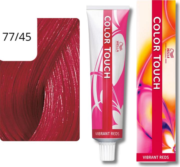 Image du produit Wella Colour Touch Rouge vibrant (77/45 blond moyen acajou rouge acajou)