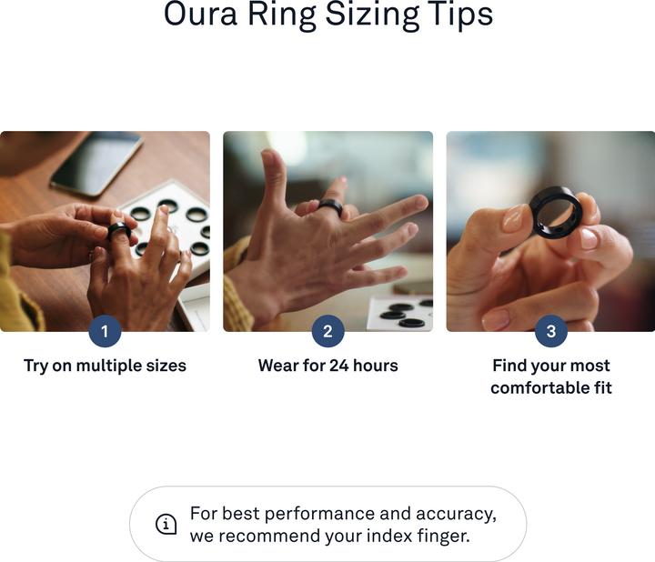 Actual product image Oura Ring Gen3 Sizing Kit