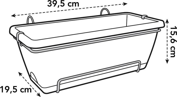Actual product image Elho Balcony box Barcelona (19 cm)