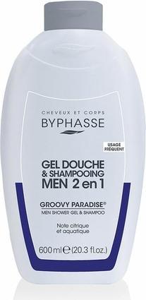 L'essentiel Byphasse Groovy Paradise 2-in-1 Duschgel Shampoo für Männer 600ml (600 ml)