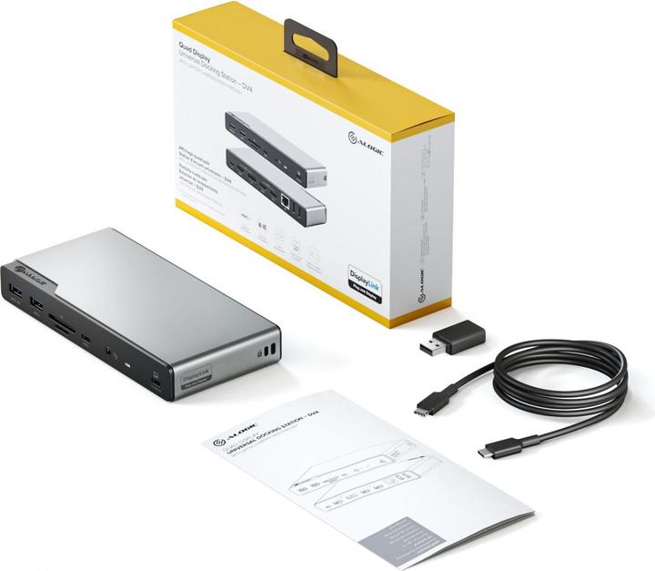 Productafbeelding Alogic Universele Docking Met Vier Schermen (USB-C, 14 Havens)