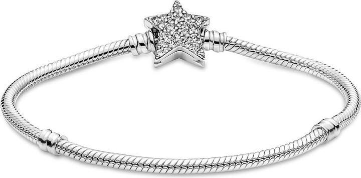 Image du produit Pandora Bracelet Asymmetric Star Clasp Snake Chain (23 cm, Argent 925)