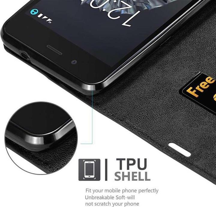Actual product image Cadorabo Book Invisible Magnet Cover (BQ Aquaris X5)