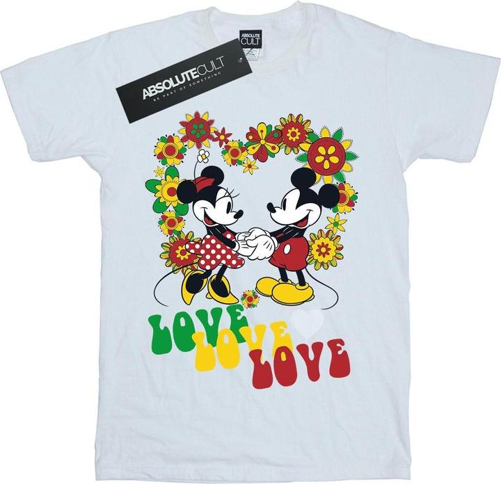 Disney Mickey And Minnie Mouse Hippie Love TShirt (3XL)