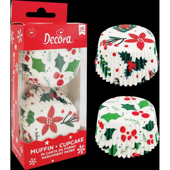 Image du produit Decora Moules à pâtisserie en papier X-Mas Meilleurs voeux 36 pièces ø 5x3.2 cm (5 cm)