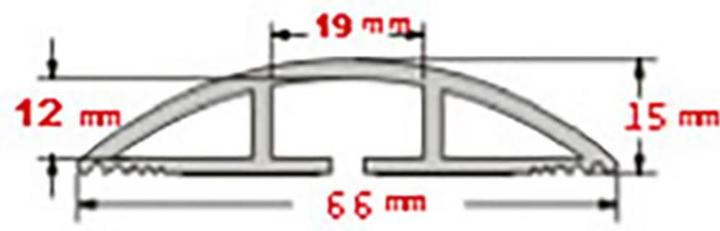 Actual product image Viso Cable bridge CPB653 PVC Grey No. of trunking: 4 3000 mm Content: 1 pc. (Cable bridge, 300 cm)