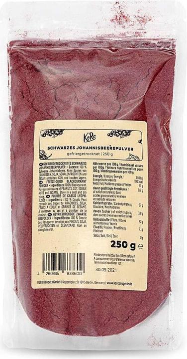 Produktbild KoRo Gefriergetrocknetes schwarzes Johannisbeerpulver (250 g)