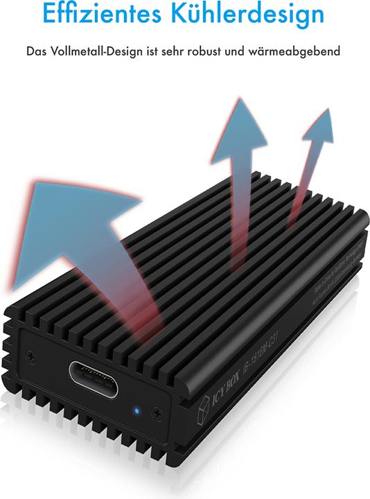 Produktbild Icy Box ext. M.2 NVMe Gehäuse IB-1816M-C31 (M.2 2230, M.2 2242, M.2 2260, M.2 2280)